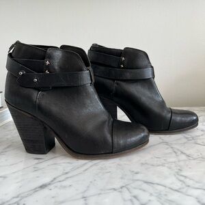 Rag & Bone Harrow Ankle Booties with Chunky Heel